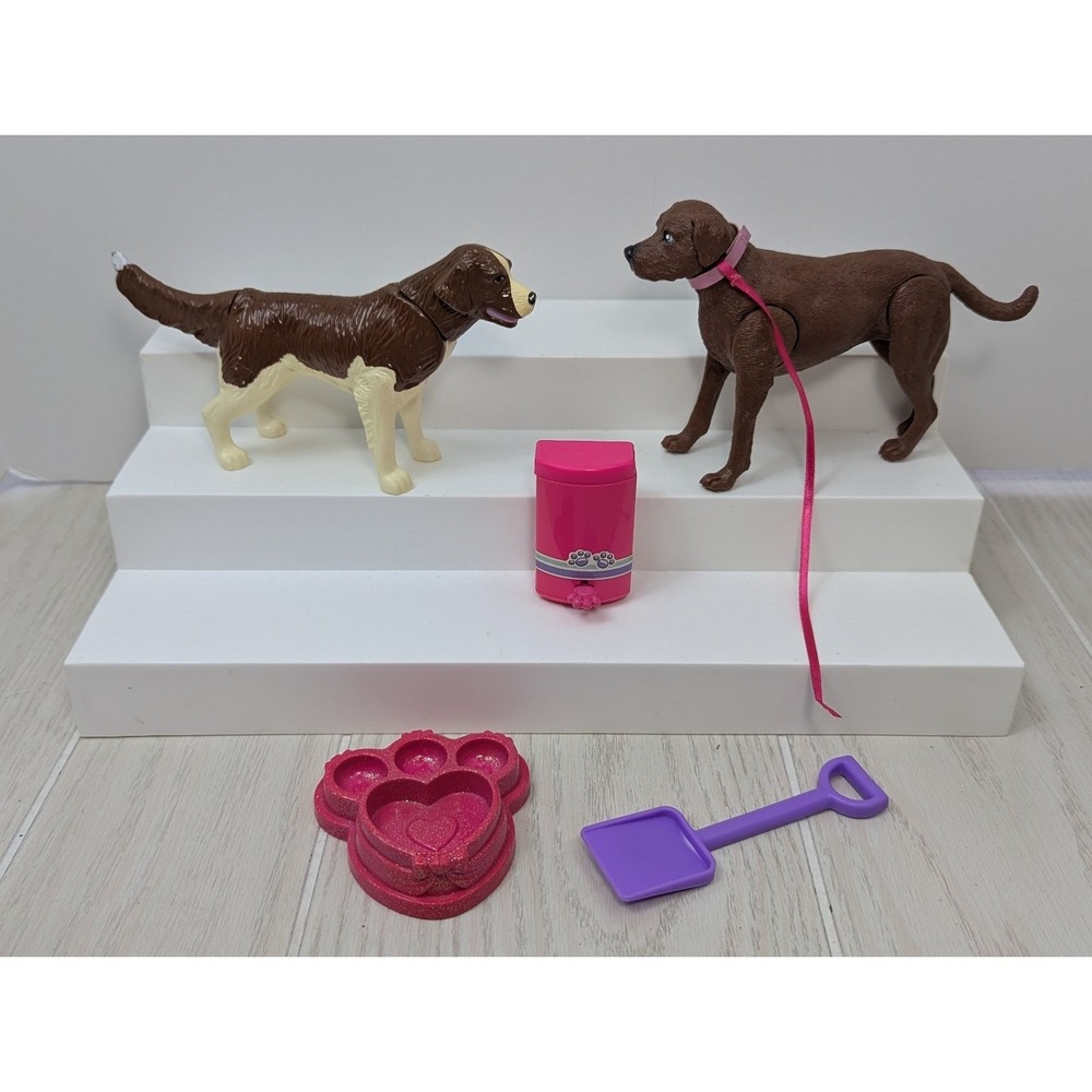 Barbie Dog Pet Accessories Glitter Bowl Poo Bin Shovel paradise barking pup‎